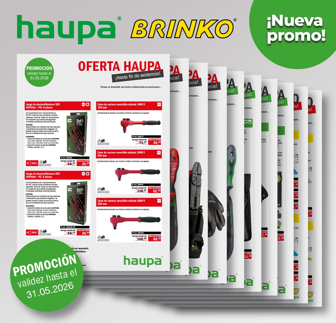 Herramientas profesionales HAUPA y BRINKO en promoción este mayo