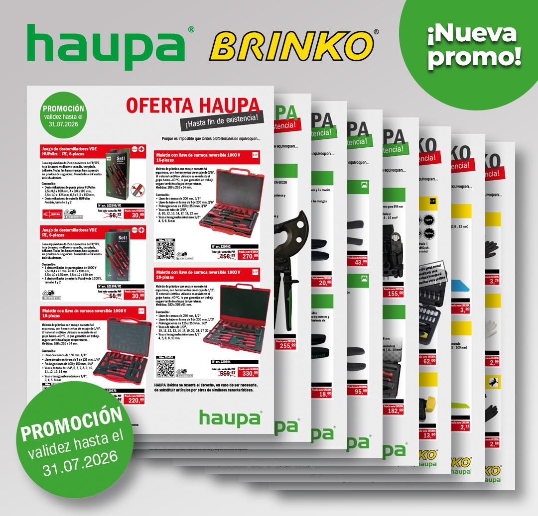 Promoción especial de herramientas HAUPA y BRINKO para profesionales