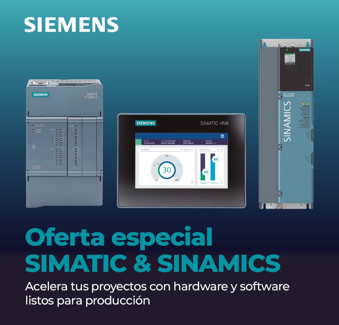 Oferta especial SIMATIC & SINAMICS: acelera tus proyectos en TIA Portal